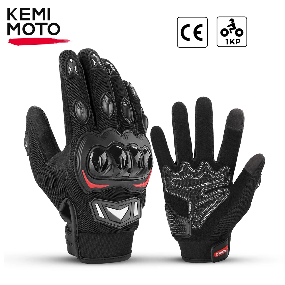 KEMIMOTO Motorcycle Gloves Summer Riding Gloves Hard Knuckle Touchscreen Motorbike Tactical Gloves For ATV UTV Dirt Bike Motocross