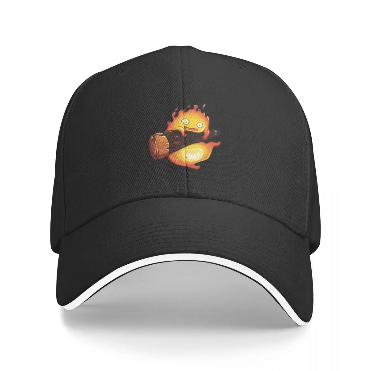 C-calcifer Classic Sandwich Brim Baseball Cap - Adjustable Unisex Hat for Sports and Sun Protection