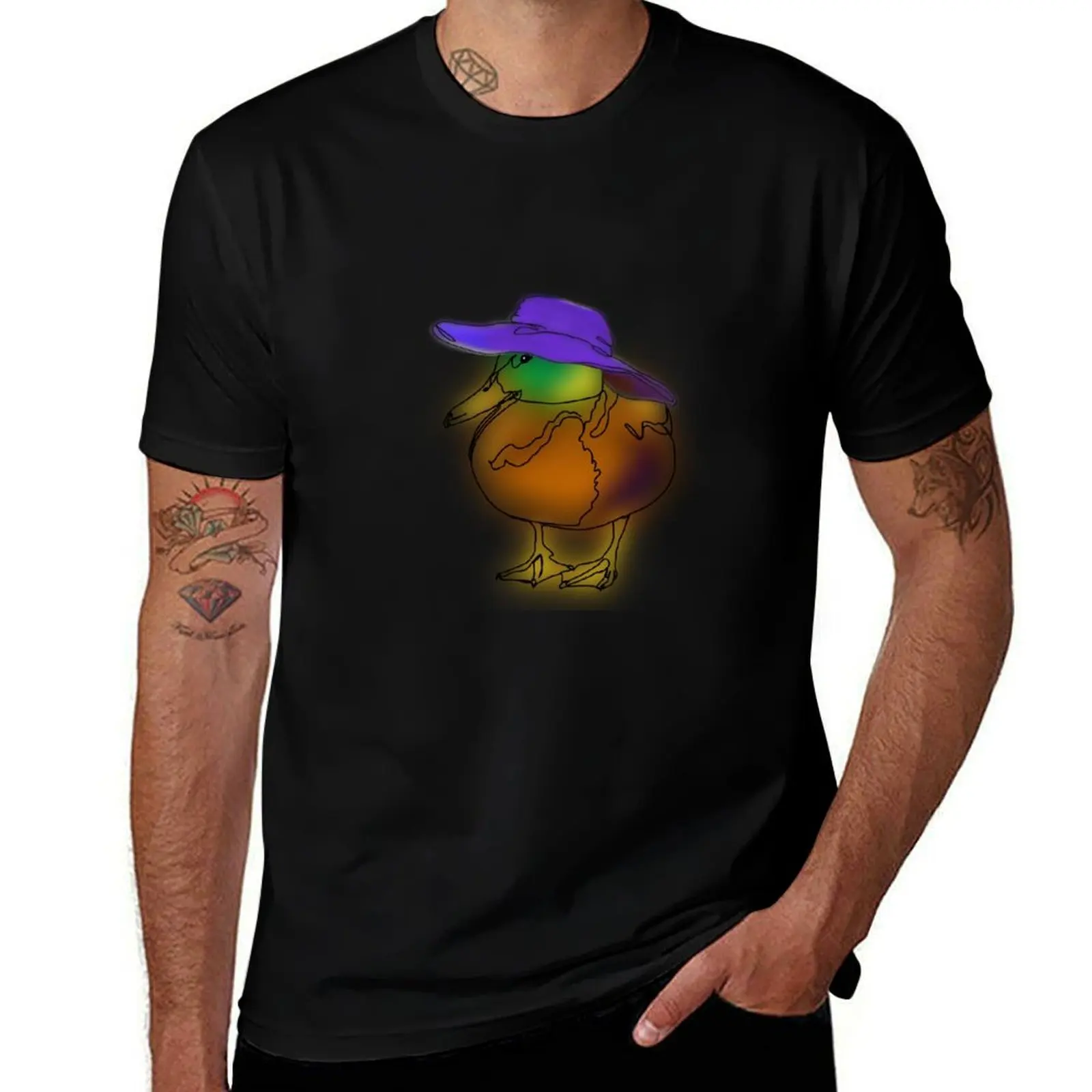 

Funny Hat Duck – Cute Quirky Bird Cartoon Art T-Shirt kawaii clothes shirts graphic tee anime shirts men