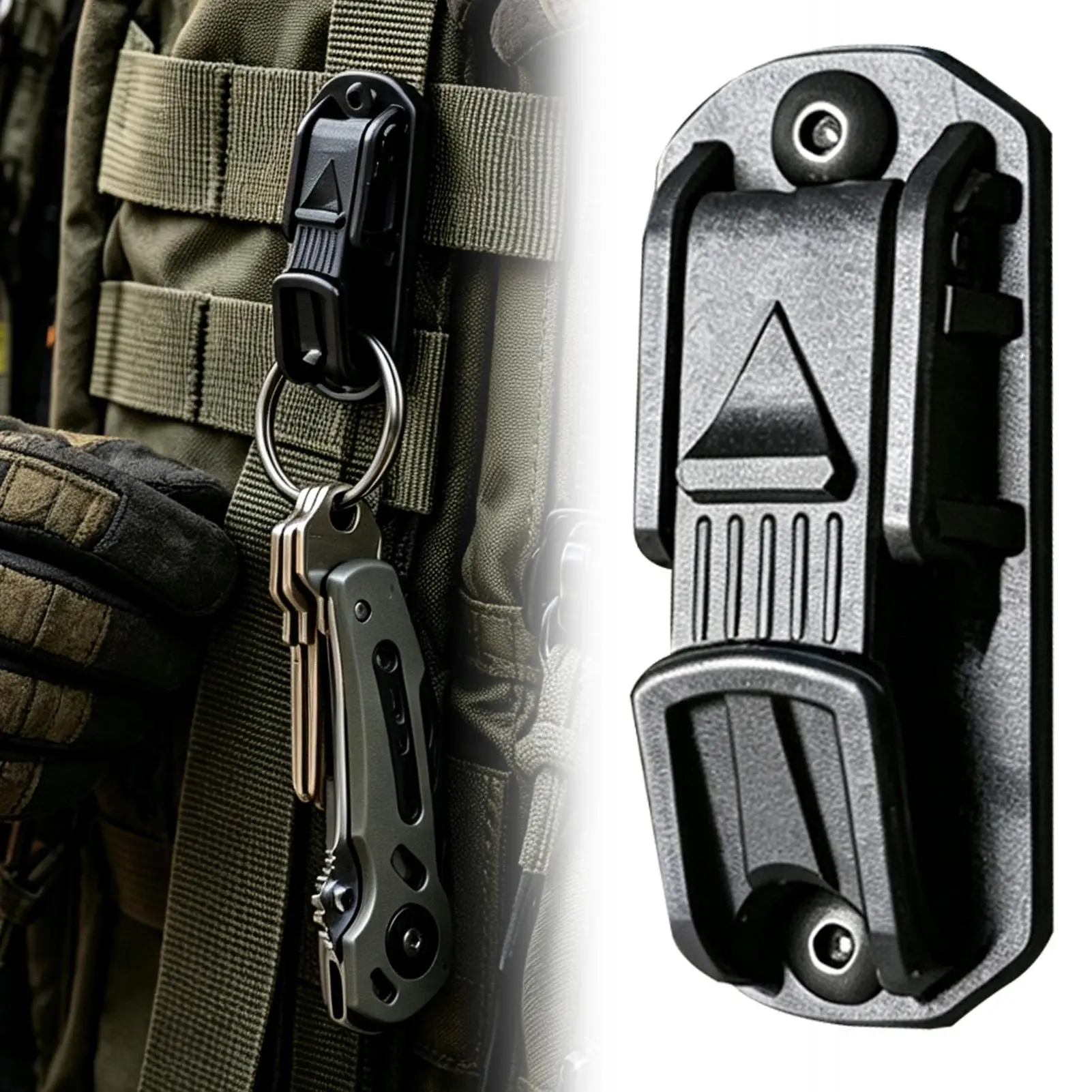 1pcs Belt Key Clip Multifunctional Backpack Heavy-Duty Holder Hook Belt Key Holder for Rescue Survival Outdoor Camping Hiking