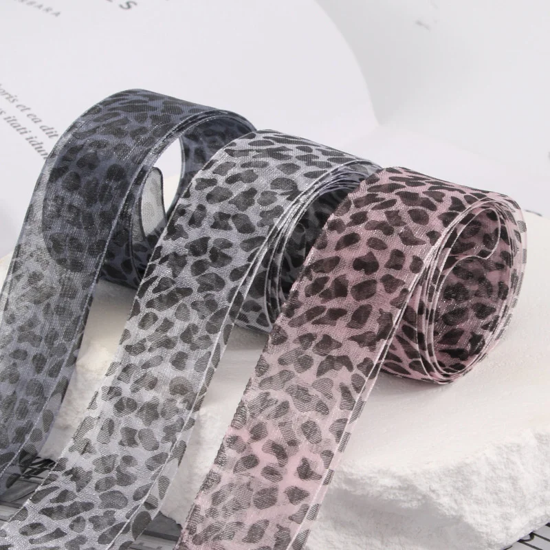 Breite 4 cm, Organza-Chiffon, Leopardenmuster, Schnürsenkel, Länge 100/120/140/160 cm, Schleife, Schnürsenkel für Canvas-Turnschuhe, weiße Schuhe, Schnüre – Detail 2