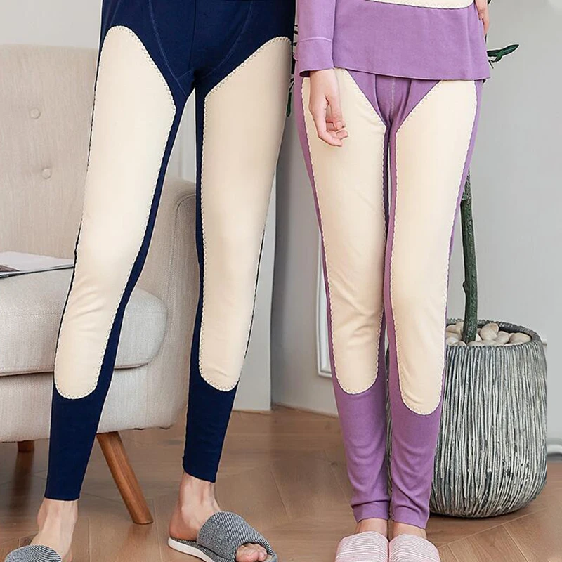 Lange Unterhosen Mit Samt Patch Warm Wärme Lagerung Hosen Für Männer Herbst Und Winter Für Frauen Mit Dicken Knie Pads dünne Leggings