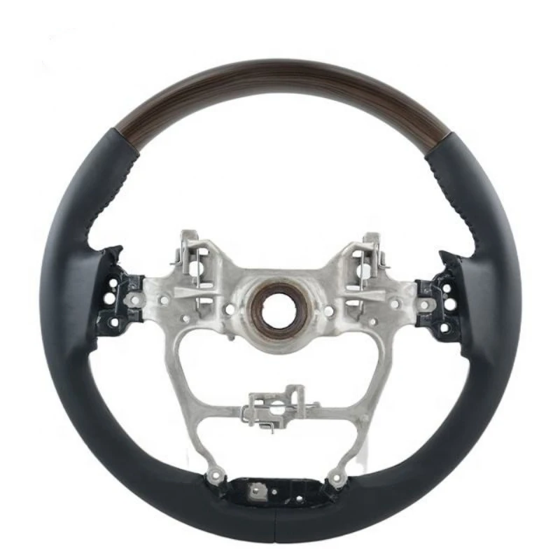 Peach Wood Steering Wheel For Toyota Land Cruiser FJ300 2023 + Leather Racing Wheel Car Accessories