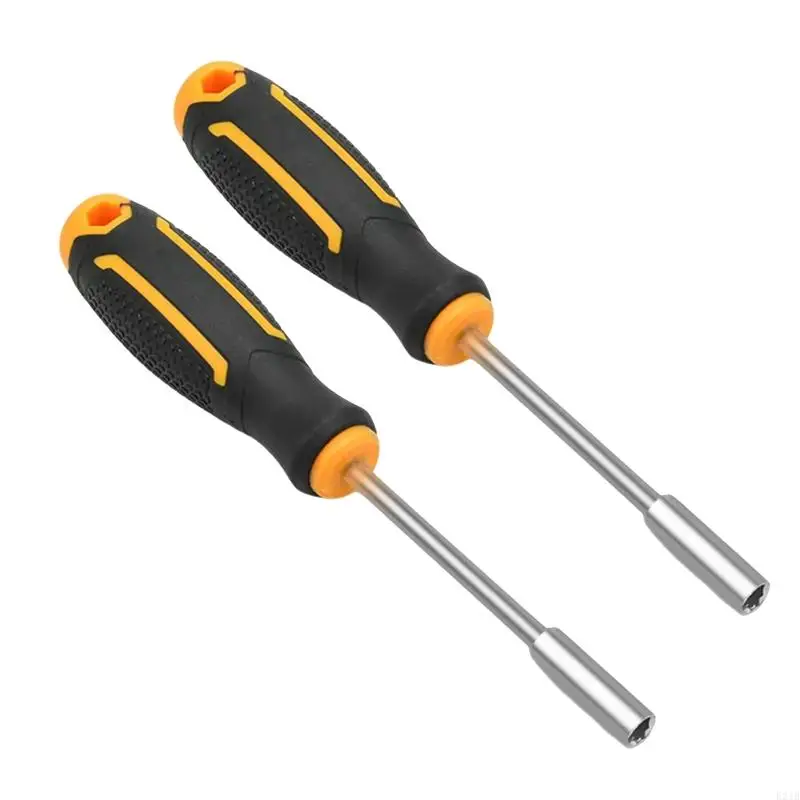 2Pcs Screwdriver Handle Multifunctional Bit Holder Comfortable Handle Socket 