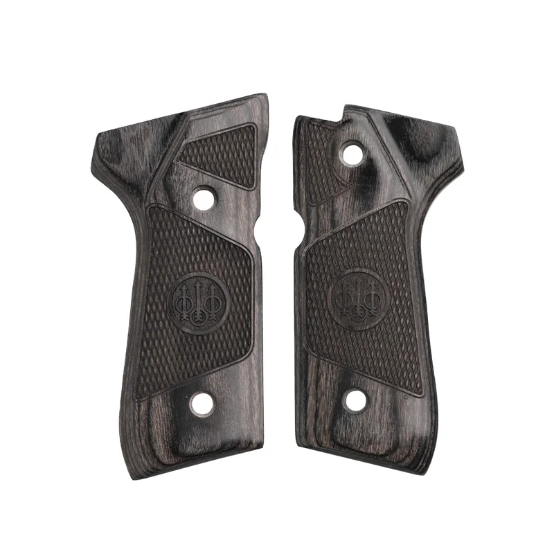 92 Gun Grips Classic Black Color Wood Exquisite Pattern Perfect Installation