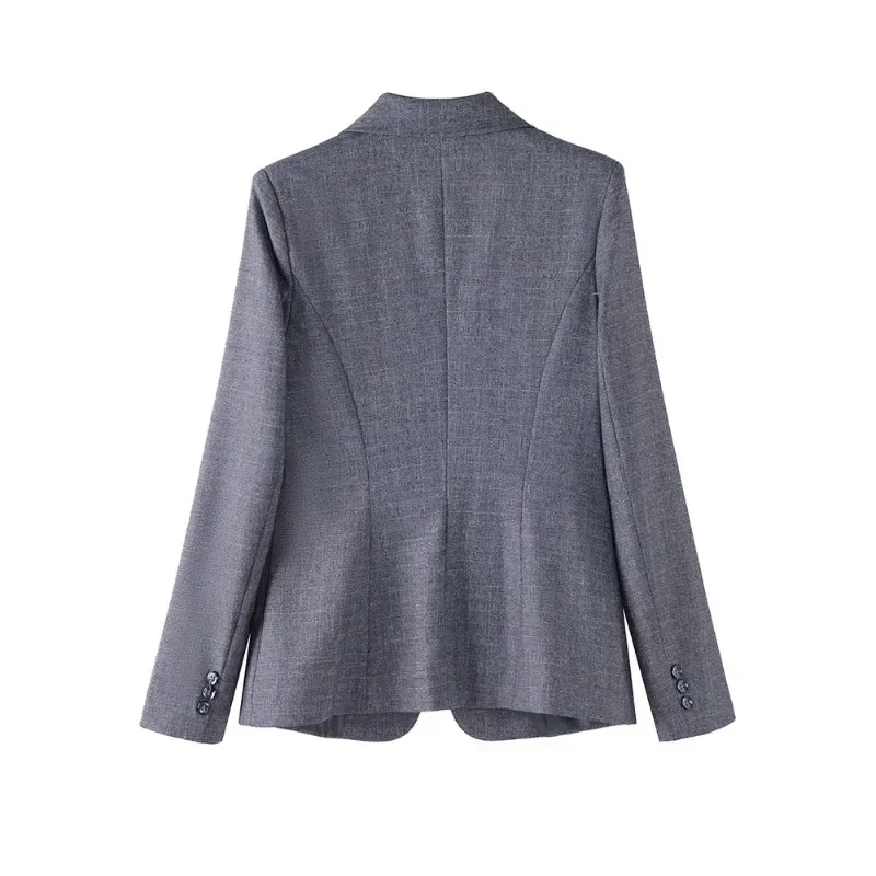 Pink Gray Solid Female Blazer Women Long Sleeve Single Button Office Ladies Business Work Wear Formal Jacket For Autumn Winter