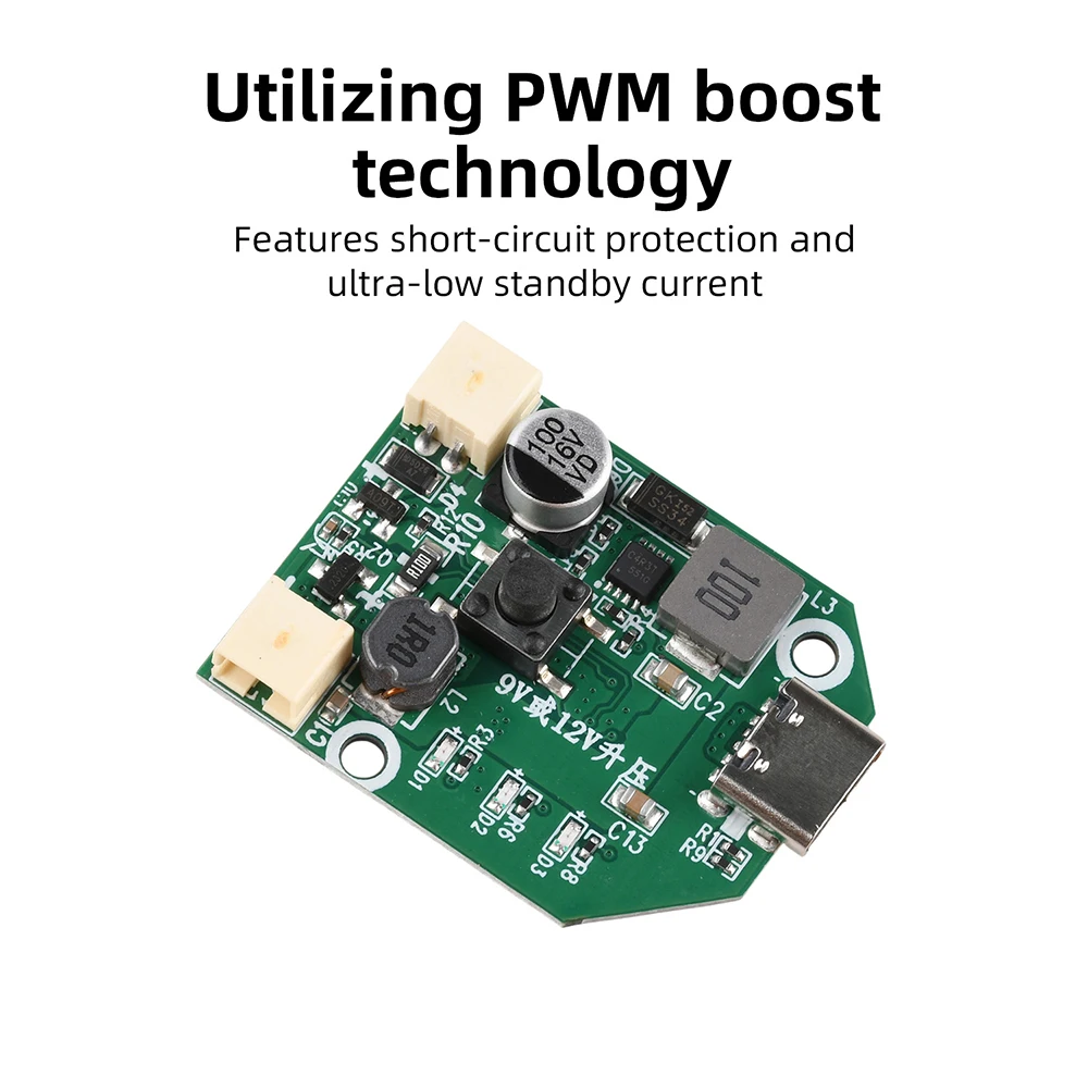 3 Speed Fan Brushless Controller Board Universal Mainboard USB Charging Fan Board 5V/2A Fast Charging Type C DC 9V/12V