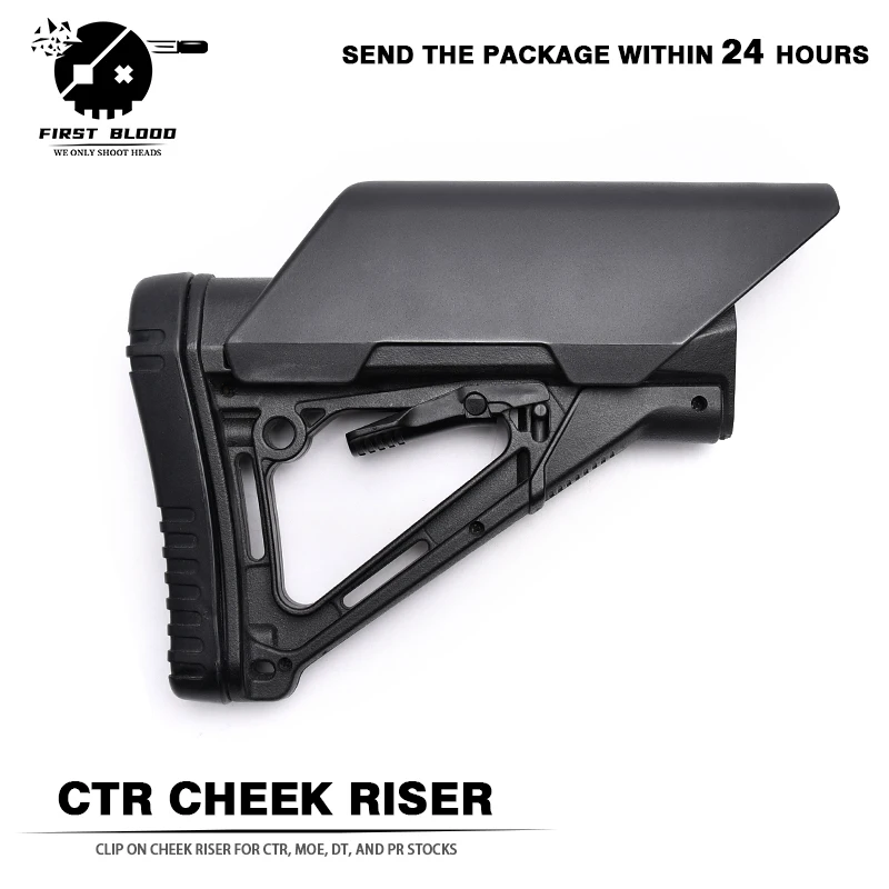 Tactical Cheek Riser Suitable Clip on cheek riser for CTR, MOE, DT, and PR stocks For Non Gunstock Stock AR15/M4 Tool fittings