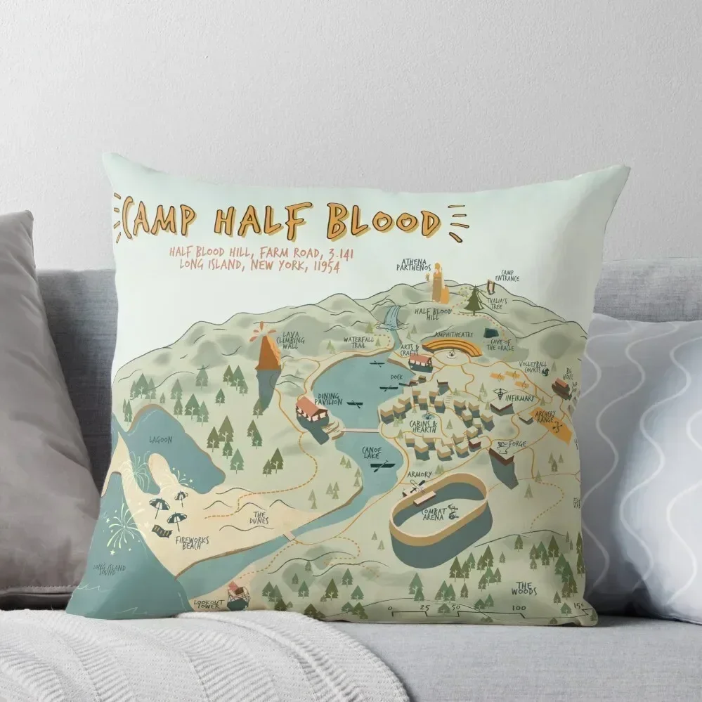 

Map of Camp Half Blood Throw Pillow Rectangular Cushion Cover Covers For Sofas Pillows Aesthetic pillow