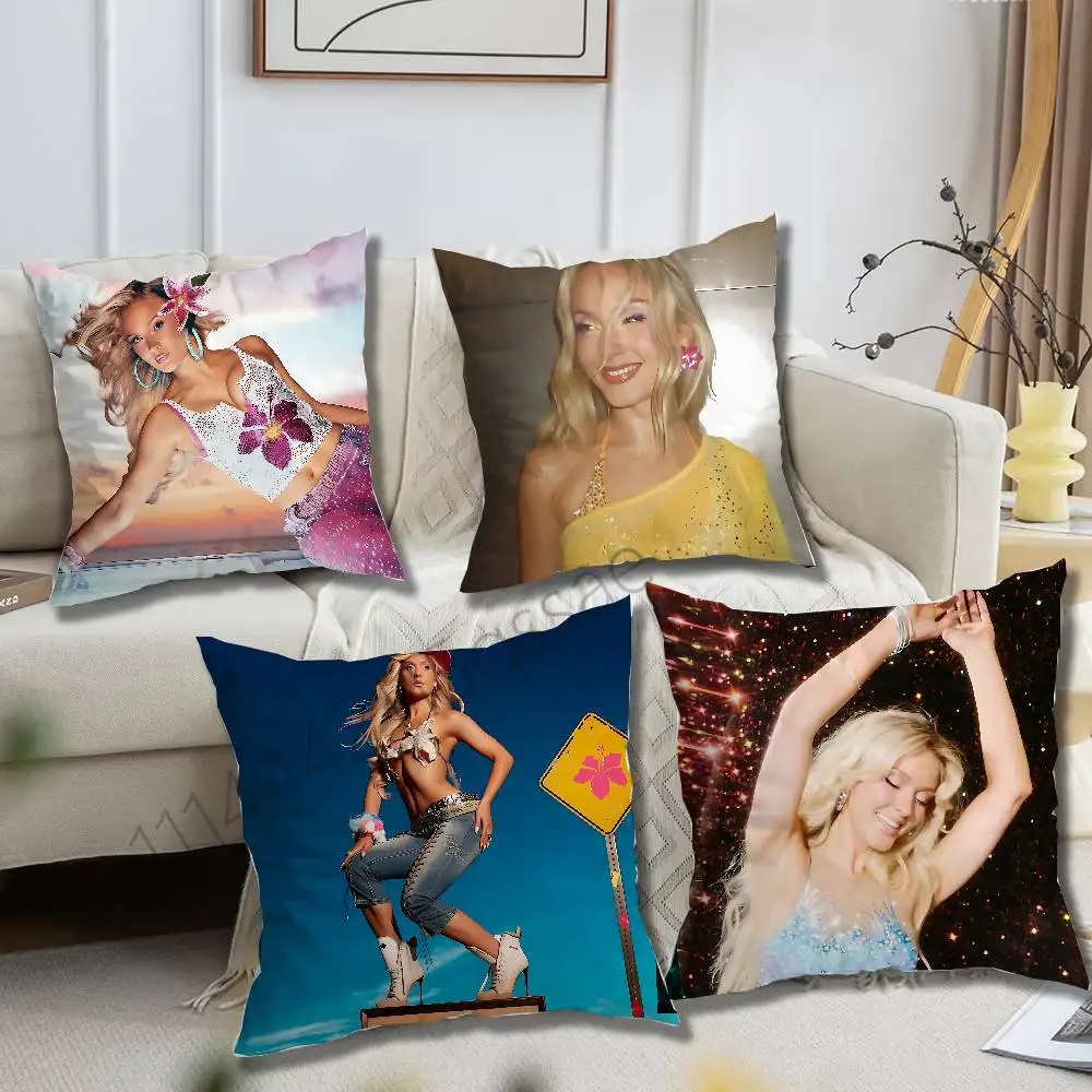 Z-Zara Larsson Midnight Sun Pillow cases Organic Linen Pillow Case Double-Sided Print Cushion Cover for Sofa Home Decor Gift