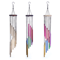 12 Tubes Wind Chimes Pendant Aluminum Tube Metal Pipe Wind Chimes Bells Balcony Outdoor Yard Garden Home Decoration