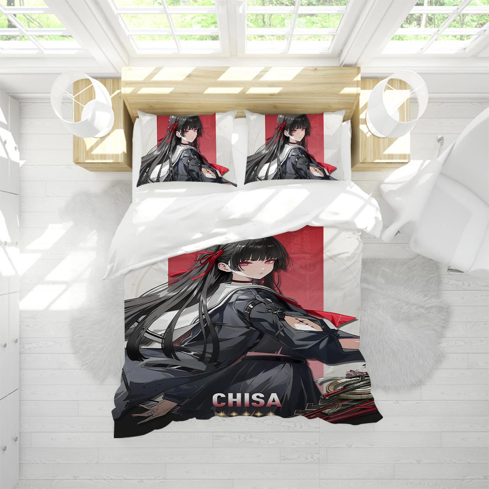 CHISA Wuthering Waves Duvet Cover Set Soft Wash Bed 3 Piece Summer Comfortable Student Dormitory Home Baby Bedding Best seller