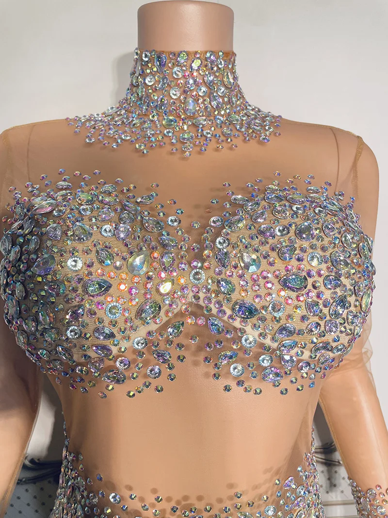 Manches longues robes de Cocktail Sexy mode perlée diamant cristal dos velours courte formelle Mini robe robes de bal de nuit