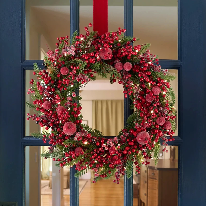 Christmas gift Christmas wreath 50-80CM rattan 2.7M set window shopping mall DIY pendant
