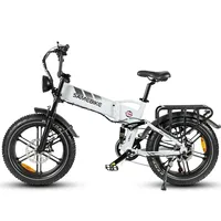SAMEBIKE RS-A02 Electric Bike 1200W Motor 48V17AH 20*4inch Fat Tire Folding Ebike Full Suspension Mountain Snow Electric Bicycle