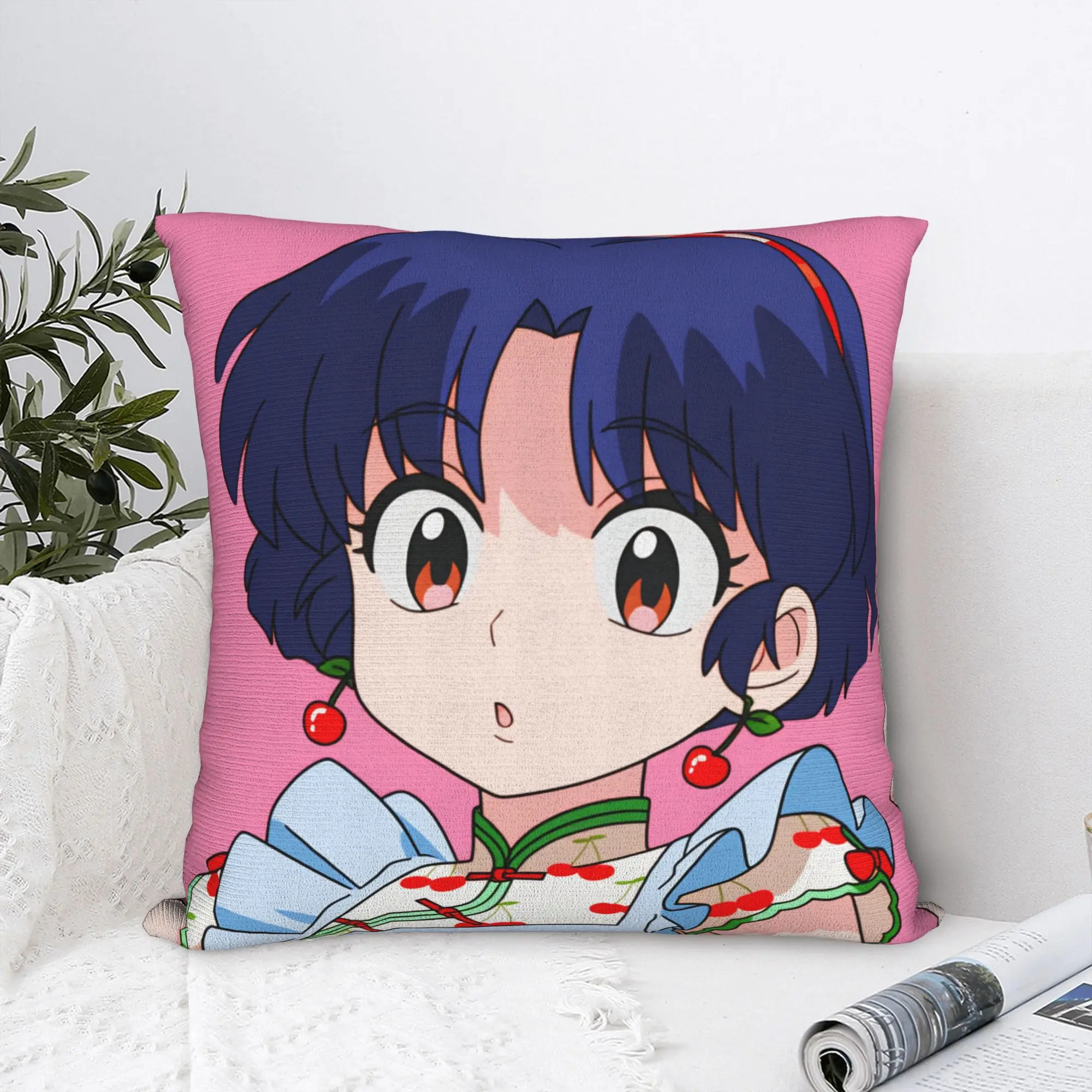 Anime Ranma 1/2  Pillow Cover  Kawaii Pillow Case For Sofa Bedroom Home Decor Comfy Pillowcases Birthday Present