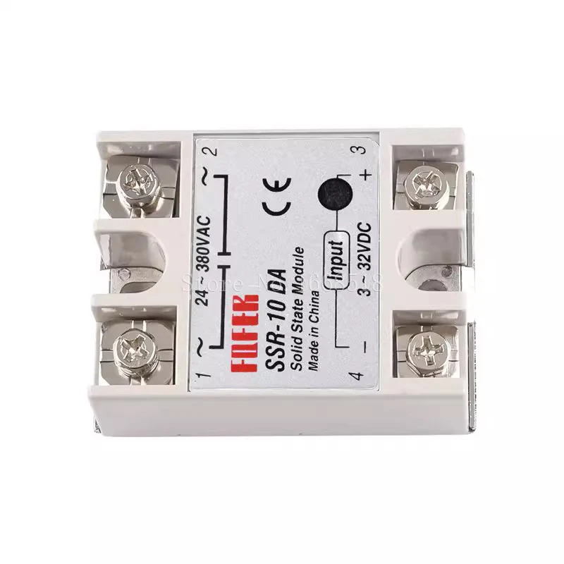 SSR-10DA SSR-25DA SSR-40DA 10A 25A 40A Solid State Relay Module 3-32V Input DC 24-380V AC Output High Quality