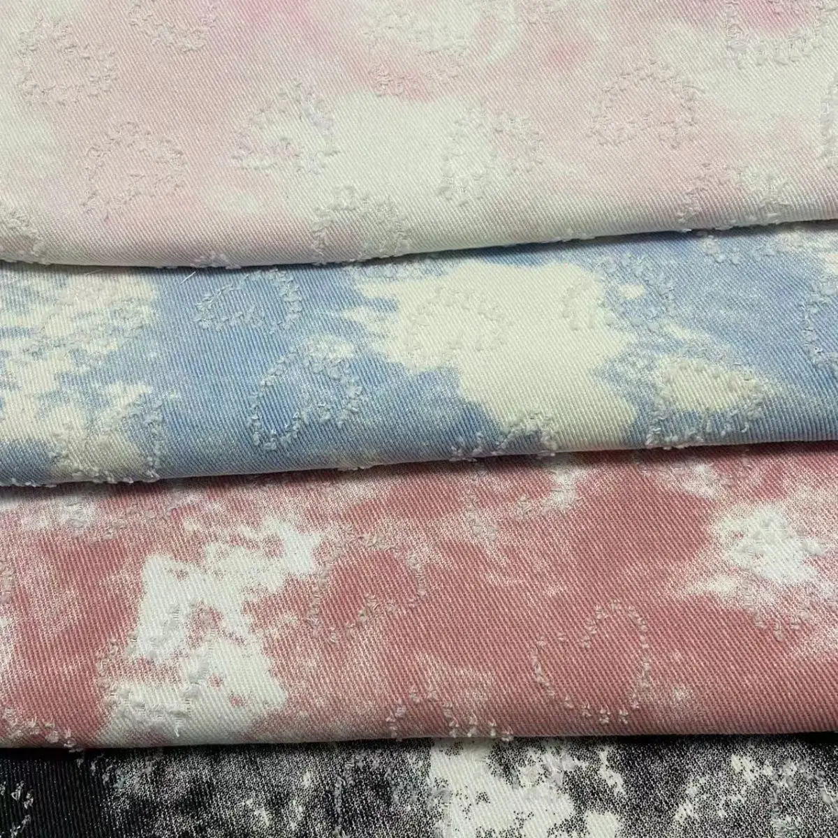 Pure Cotton Tie-Dyed Love Fabric Denim Handmade DIY Coat & Trousers Skirt Clothing Shoes Bag