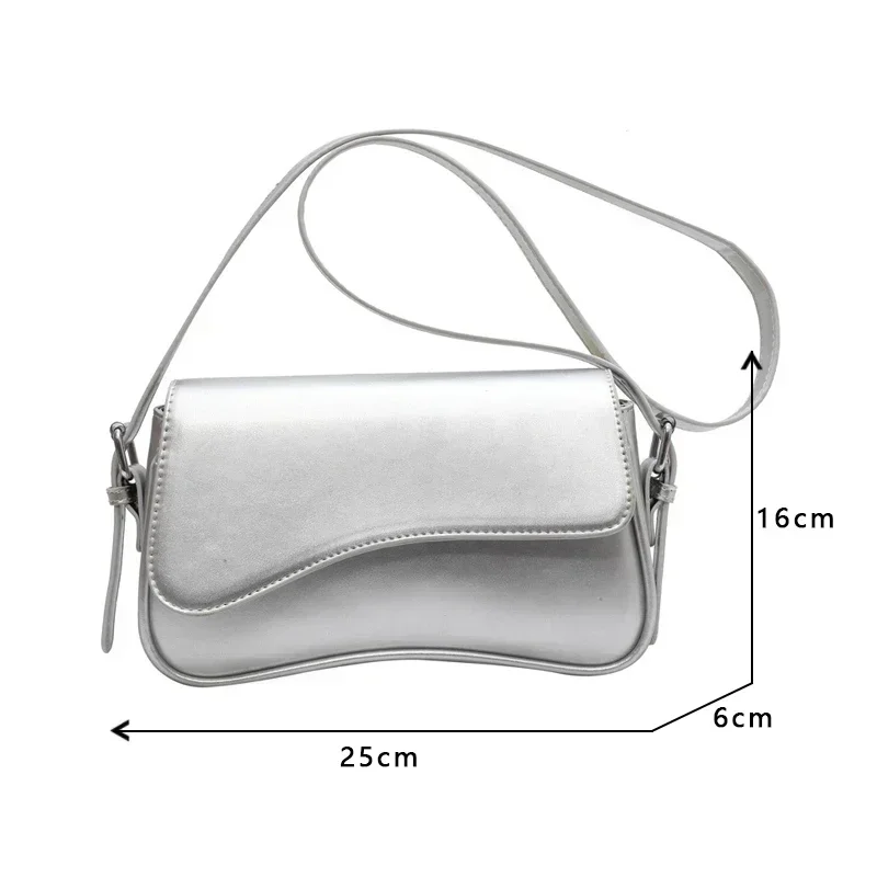 2024 New Vintage Leather Crossbody Bags for Women Designer Female Small Flap Shoulder Underarm Bag Armpit Handbags and Purses