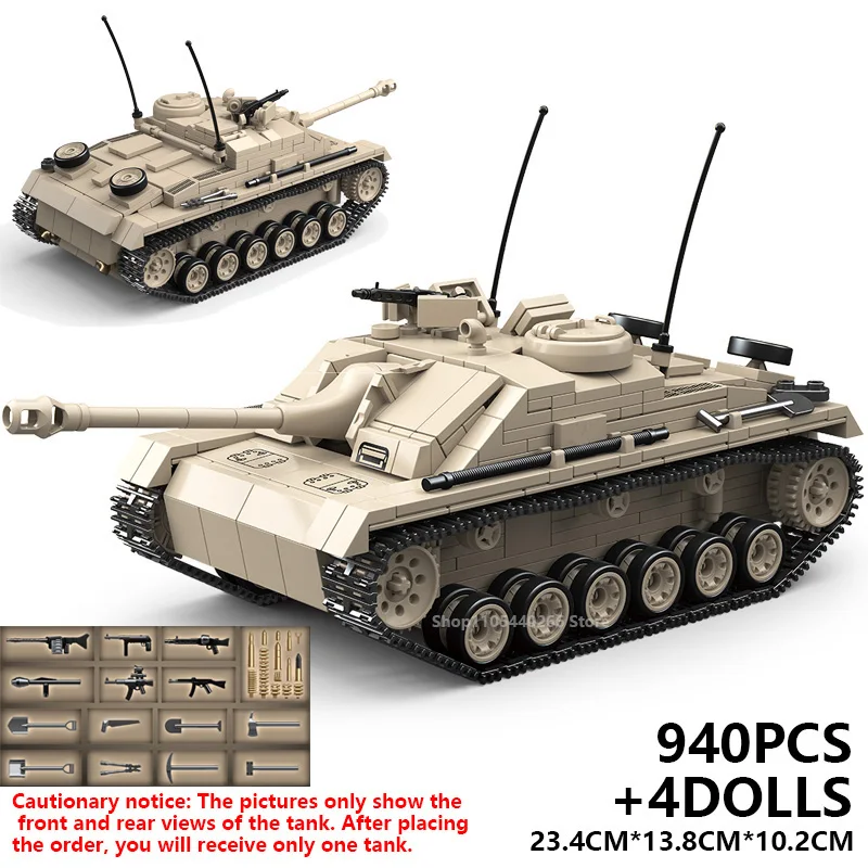 Militaire serie Leopard G-Type tankbouwspeelgoedset, een model geschikt als cadeau voor kinderen op Kerstmis en verjaardagen