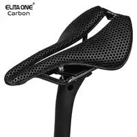 Elitaone-sillín de bicicleta con estampado 3D, sillín cómodo de competición para bicicleta de carretera/MTB de carbono, 250x140mm