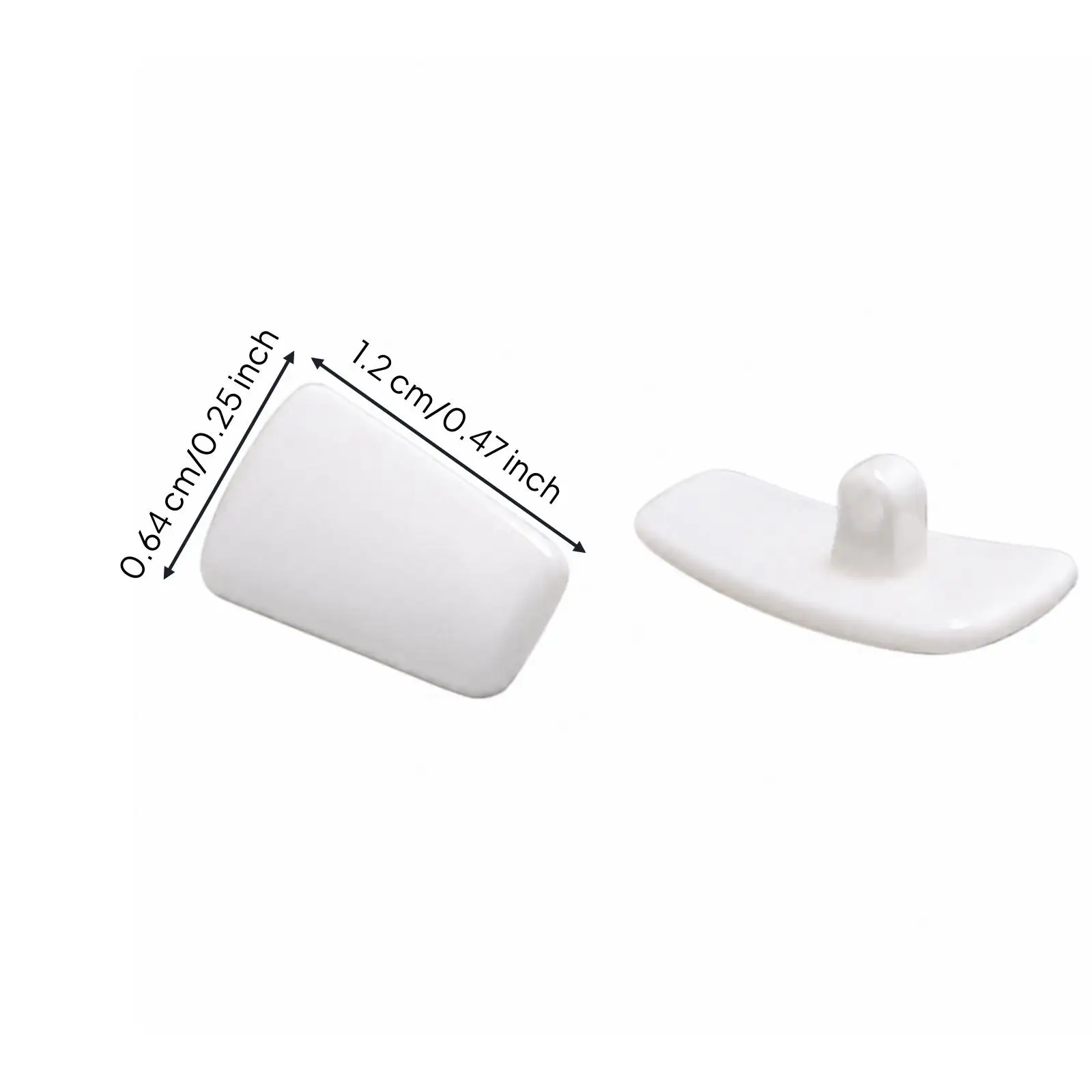 Replacement Ceramic Nose Pads for Glasses with Built in Mounting Post Smooth Curved Surface Anti Oxidation for Work and Reading