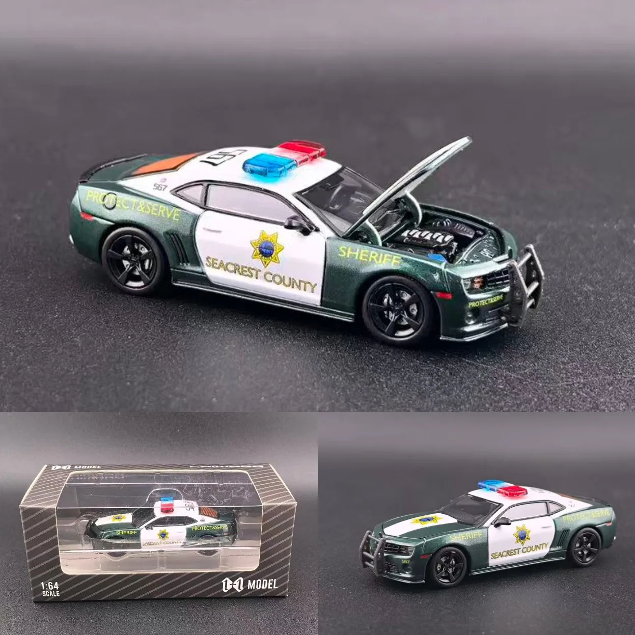1+1 Modell 1:64 Chevrolet Camaro Need for Speed Polizeiauto Beschichtetes Legierungsautomodell