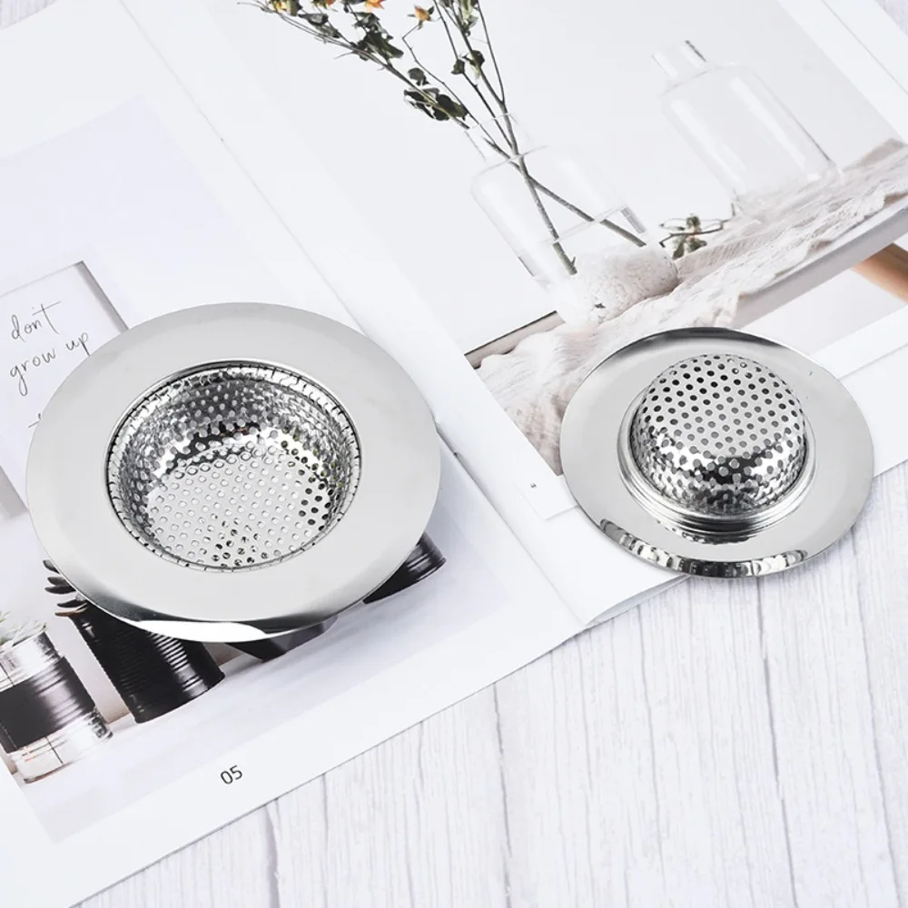 Multipurpose Hat Shape Mesh Sink Strainer Filter Anti-clogging Mesh Fine Stainless Steel Sink Strainer Rough Hole Kitchen