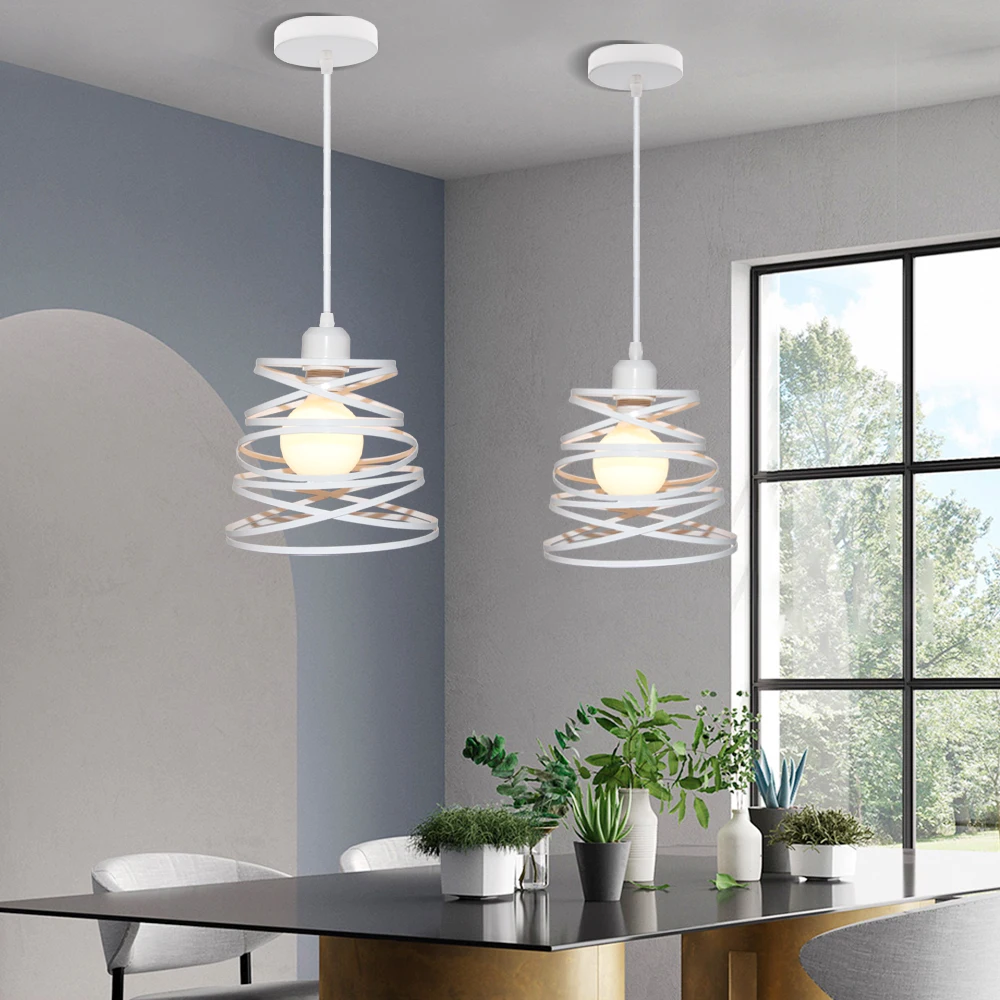 Retro Loft Anhänger Lampe Moderne Industrielle E27 Wought Eisen Rahmen Metall Ball Anhänger Licht für Schlafzimmer Küche Insel Hängen Lampe