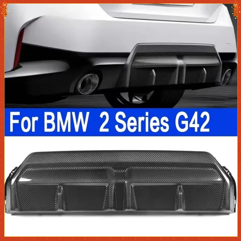 

For BMW 2 Series G42 M240 230i 240i Real Dry Carbon Fiber 2021+ Rear Bumper Diverter Spoiler Diffuser Front Lip Chin Body Kit