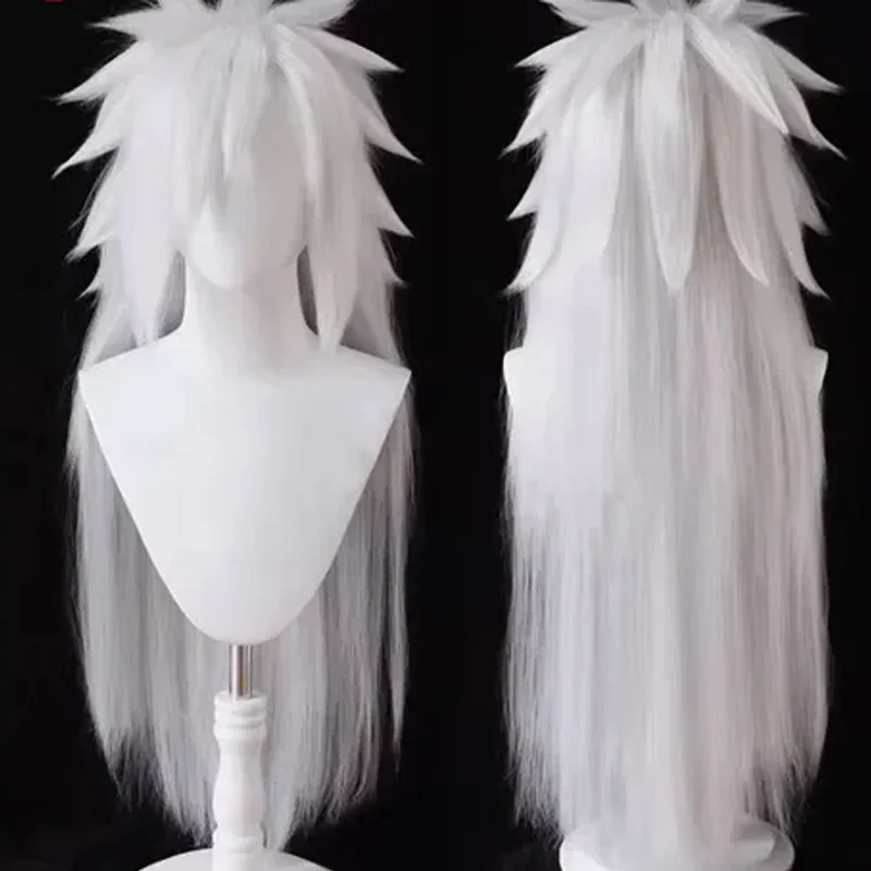 

Halloween Party Cosplay Costume Wigs Anime Cosplay Jiraiya Wig Long Silver Grey Heat Resistant Synthetic Hair