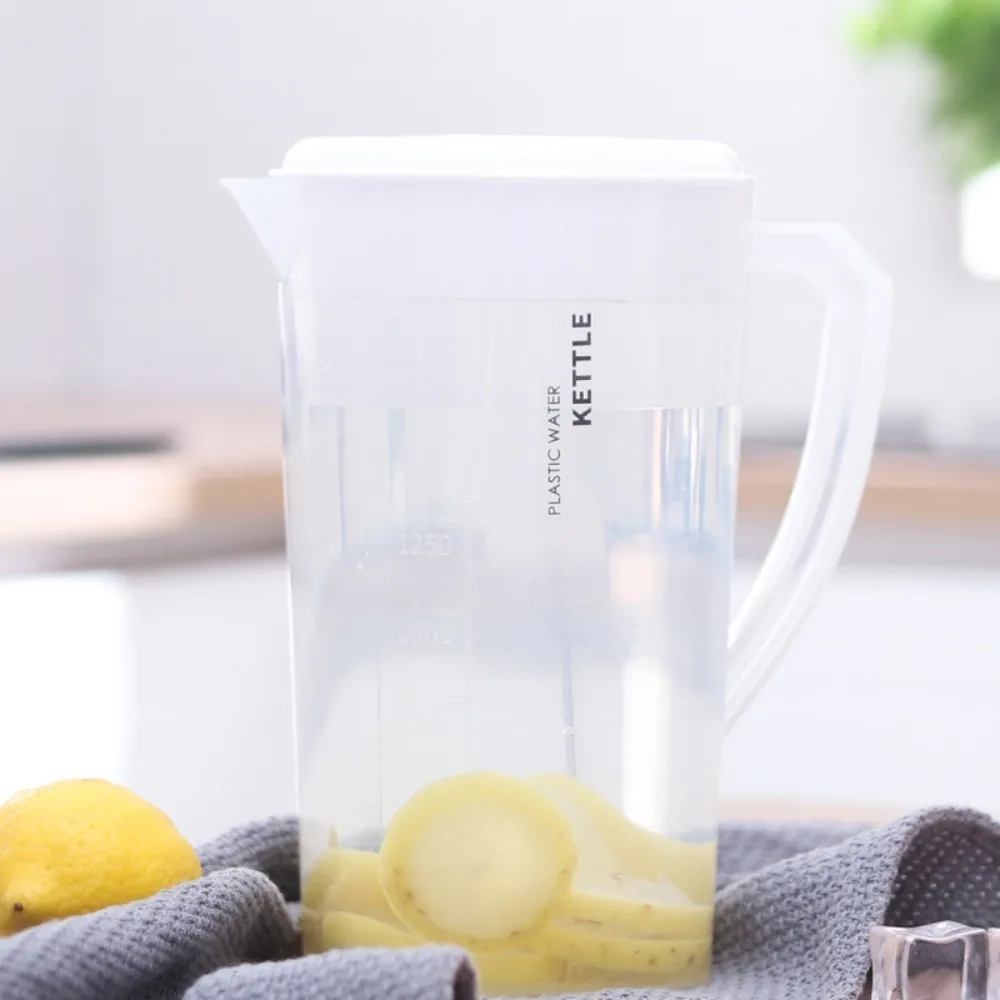 Drinkware Large Capacity Cold Water Kettle 1.3/2.2/3L Heat Resistant Pitcher Fall-resistant Plastic Juice Jug Milk Tea Shop