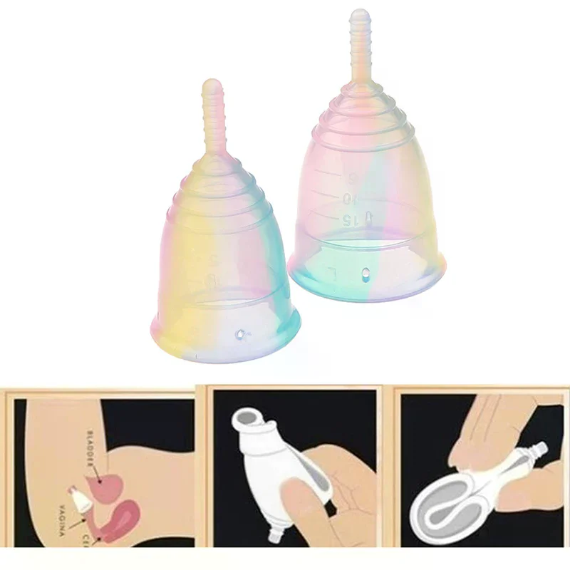 Storage Case Portable Menstrual Cup Medical Silicone Leak-proof Lady Women Period With Feminine Hygiene Product