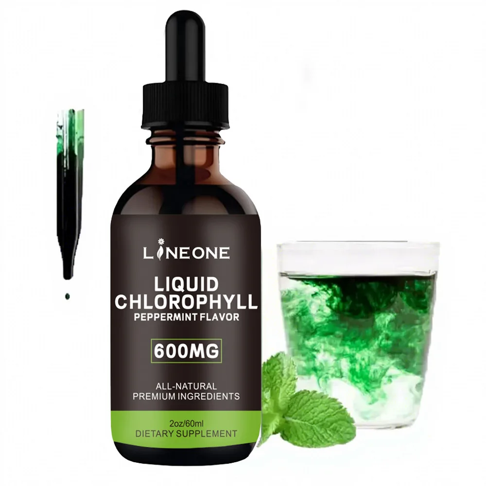 

FANDAO Liquid Chlorophyll Drops Natural High Concentration Mint Flavor Energy Booster Detox Support Immune System 30ml for Adult