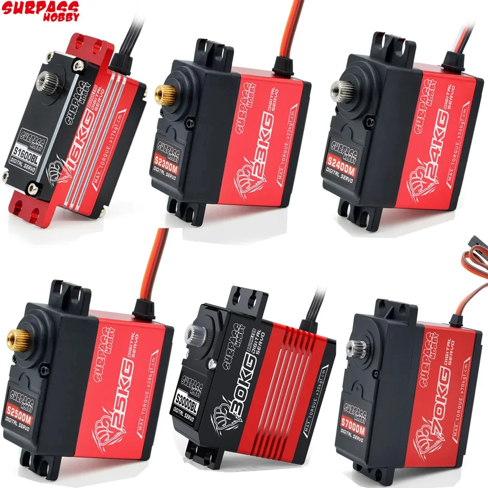 

Waterproof Servo 16KG 23KG 24KG 25KG 30KG 70KG Digital Servo Aluminium Metal Gears for 1/12 1/10 1/8 1/7 1/5 RC Car Buggy Boat