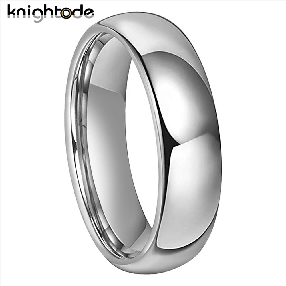 Hoge Kwaliteit Wolfraamcarbide Ring Bruiloft Verlovingsring Voor Mannen Vrouwen Koepelvormige Band Gepolijst Glanzend Comfort Fit 8/7/6/5/4/3/2mm