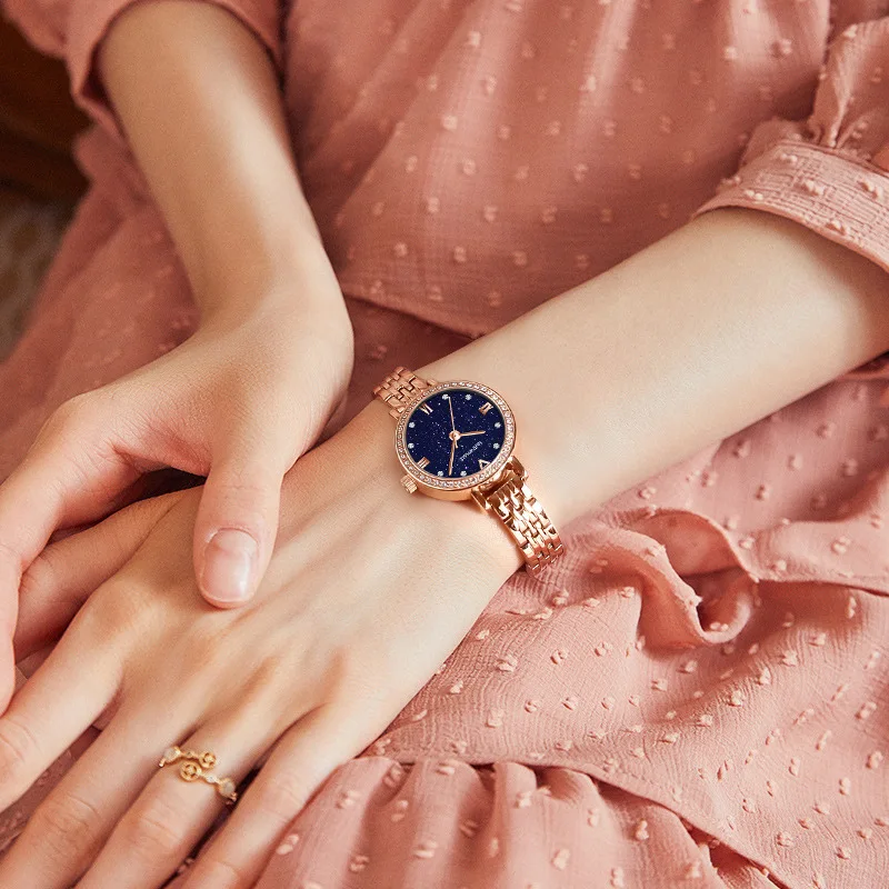 Mark Fairwhale Original Quartz Ladies Wristwatch Stainless Steel Luxury Diamond Woman Watch Waterproof Fashion Women's Watches