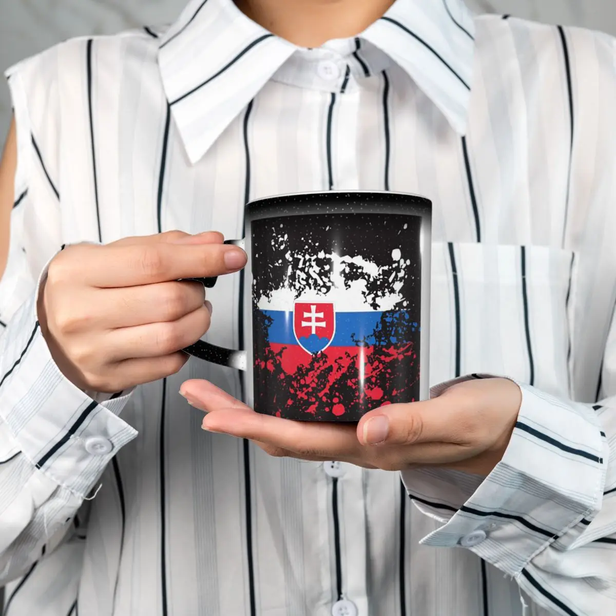 Flag Of Slovakia Slovak Republic Mug Funny Ceramic Coffee Cups Tea Mugs Milk Cup Drinkware Gift for Friends