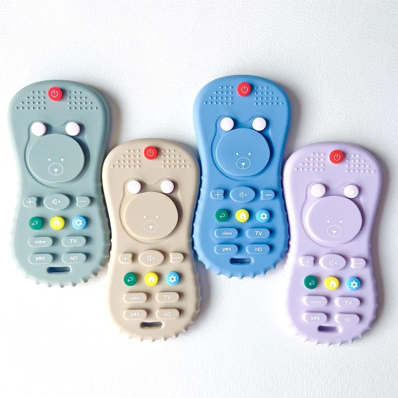 Baby TV Remote Control Teether Silicone Baby Anti-Eating Gloves Pacifier Bracelet Teething Stick Biting Toy Baby Care Accesorios