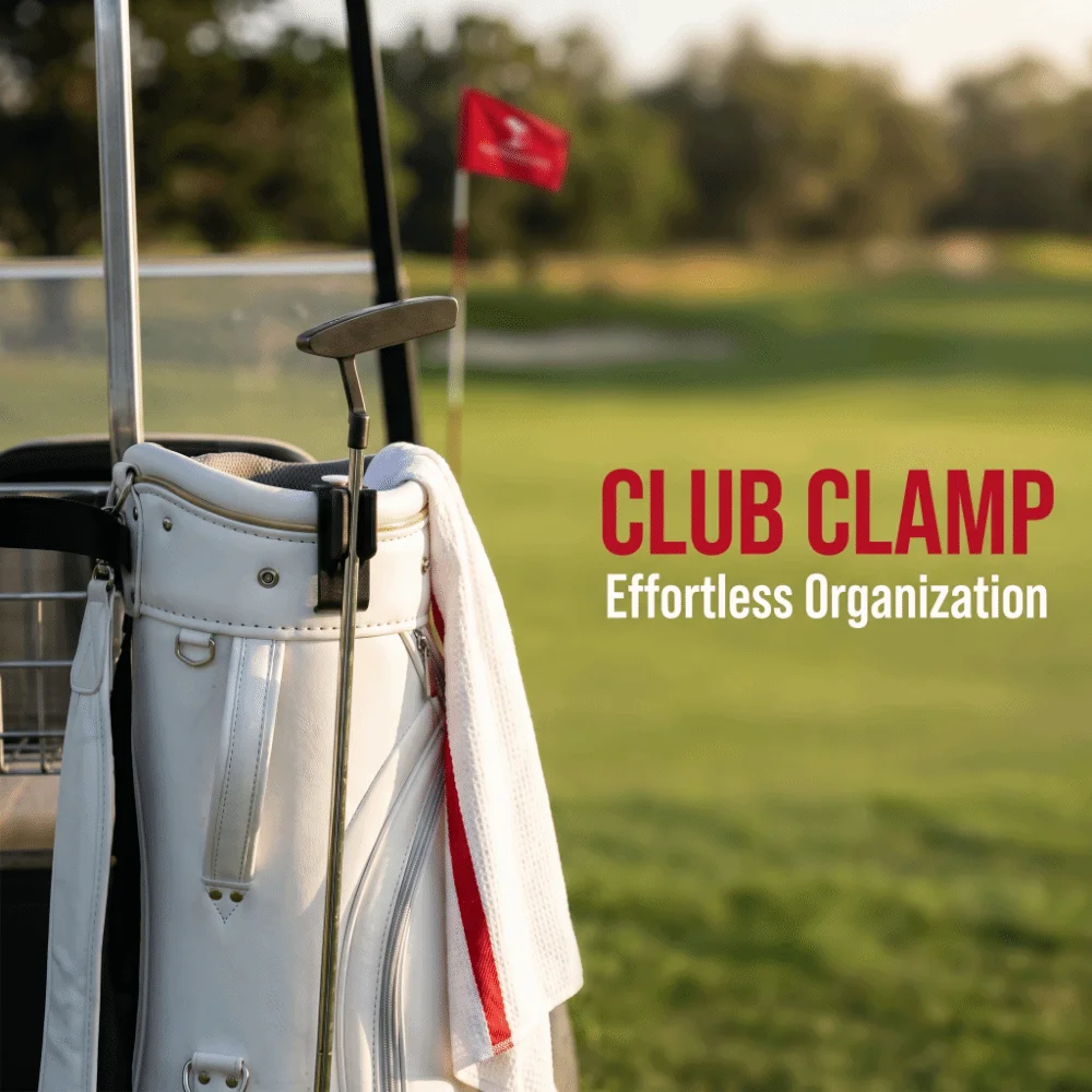 14PCS Plastic Material Golf Club Holder Clip-On Mount Stacked Slots Golf Bag Clip Multi-Clip Set T-Shaped Pin