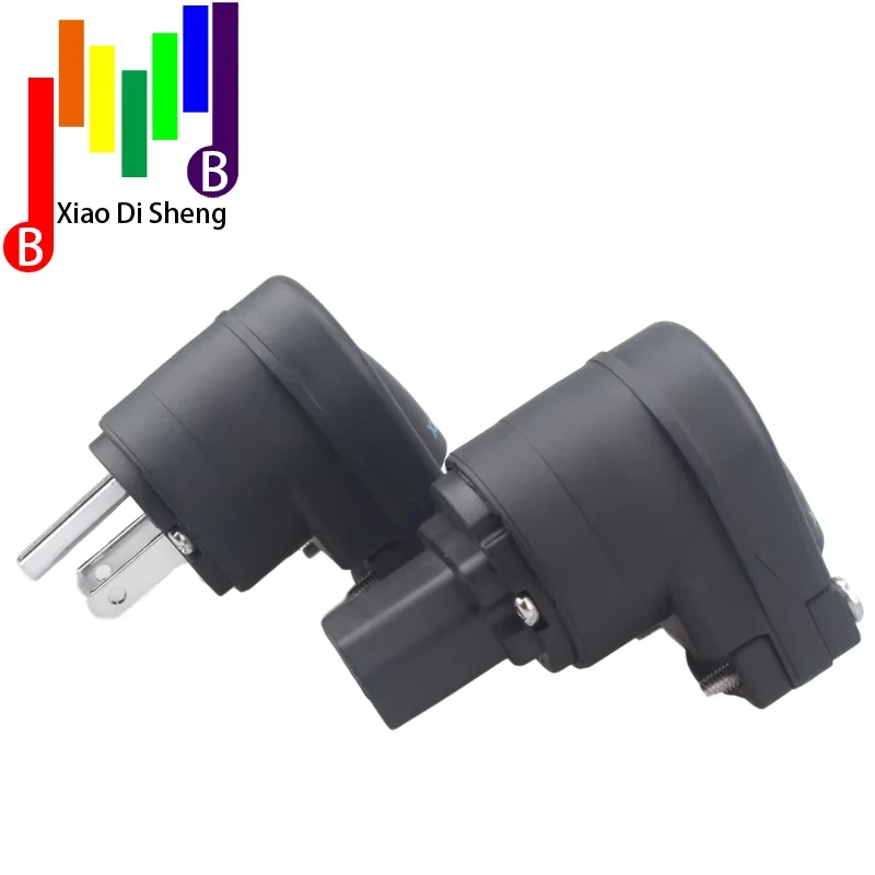 Spina connettore IEC EU maschio e femmina CA elettrico in rame puro placcato rodio ad alta fedeltà di fascia alta 90 °   Tipo L