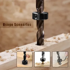 Drill Stoper Collar Set, Stop Bit Ring, Axle Limit, Metric Lock, Steel Press, Depth, Adjustable Positioner, Hole Guide, Woodwork tool 8 Main sales drill deko - №3