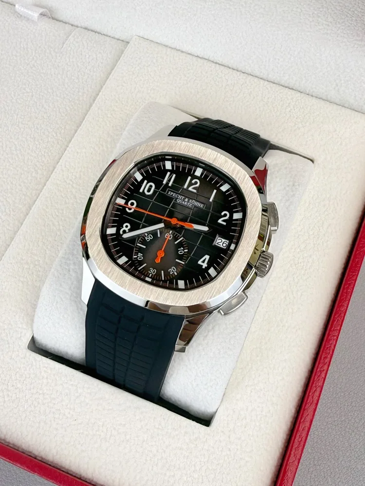 2025 حار بيع Specht & Sohne 5167 ساعات رجالي موضة حزام مطاط اليابان متعددة الوظائف كرونوغراف ساعة اليد Reloj Hombre