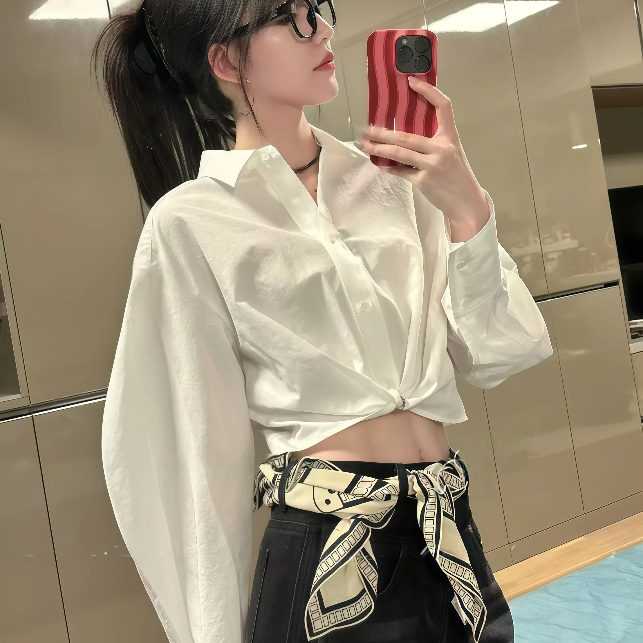 lenco-de-seda-coreano-feminino-de-verao-novo-de-luxo-pequeno-quadrado-para-camadas-estilo-old-money-com-padrao-geometrico-decorativo