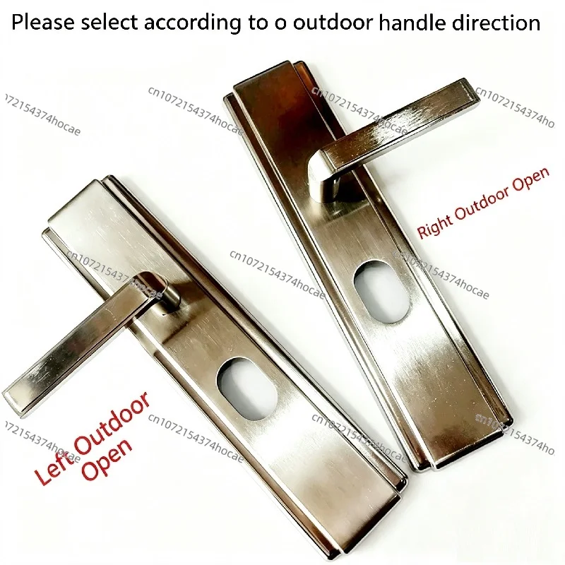 Anti‑Theft Door Lock Panel Handle, 210MM Hole‑to‑Hole Distance, Entry Armored Door Handle, Single Action, Without Lock Cylinder