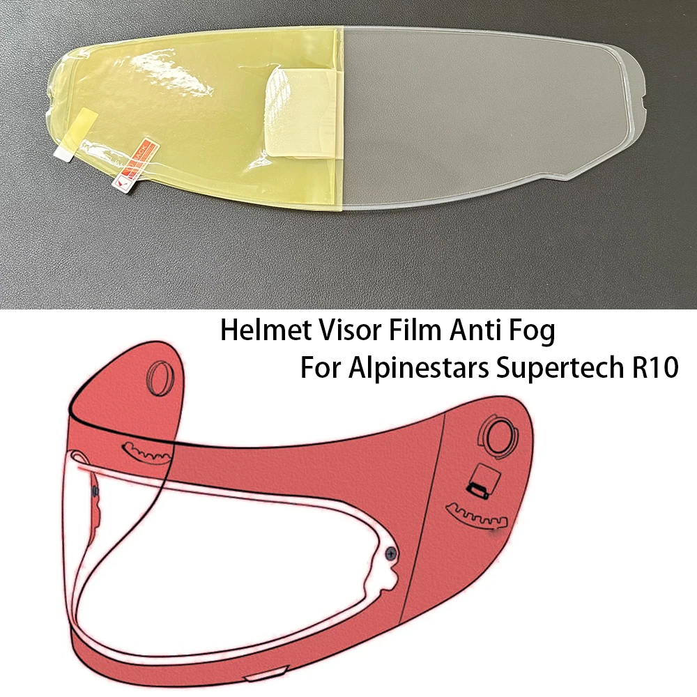 Motorradhelm-Visierfolie Anti-Beschlag für Alpinestars Supertech R10 Anti-Beschlag-Folie Helmvisier-Zubehör