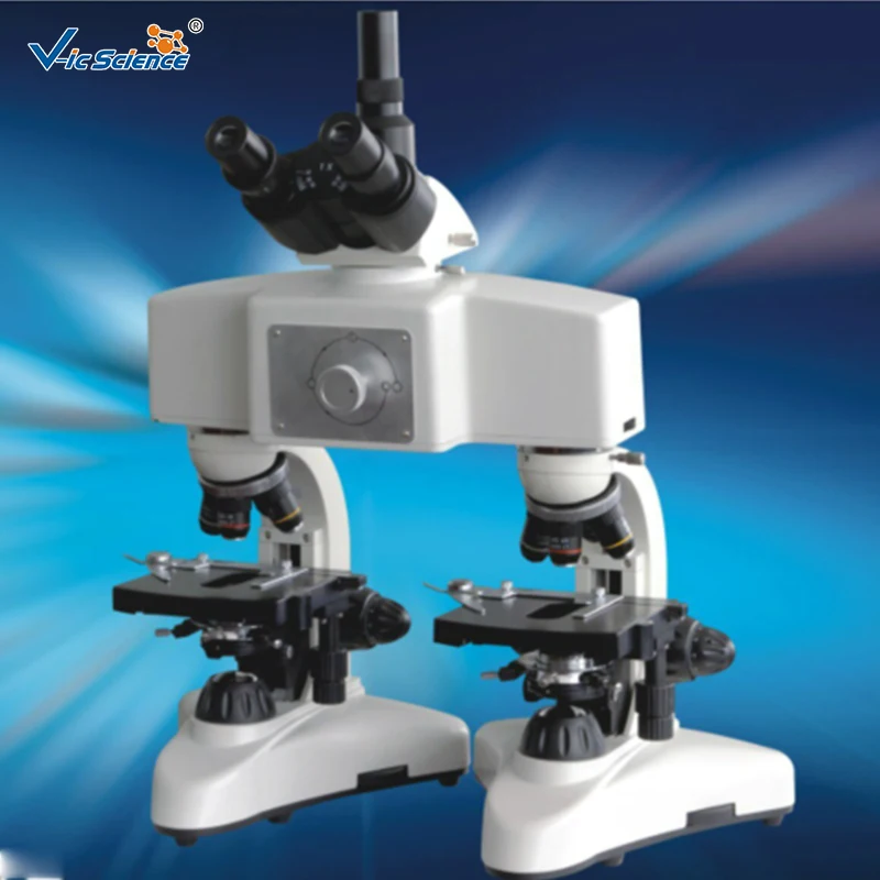 Motorized Trinocular Digital Comparison Microscope Dual Light Source Forensic Identification Lab Equipment