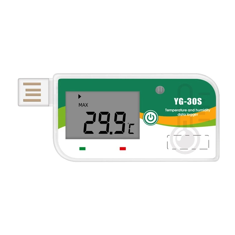 FULL-180 Days USB Temperature Data Recorder Disposable Data Logger PDF Report 35000 Point Datalogger For Cold Chain Transport