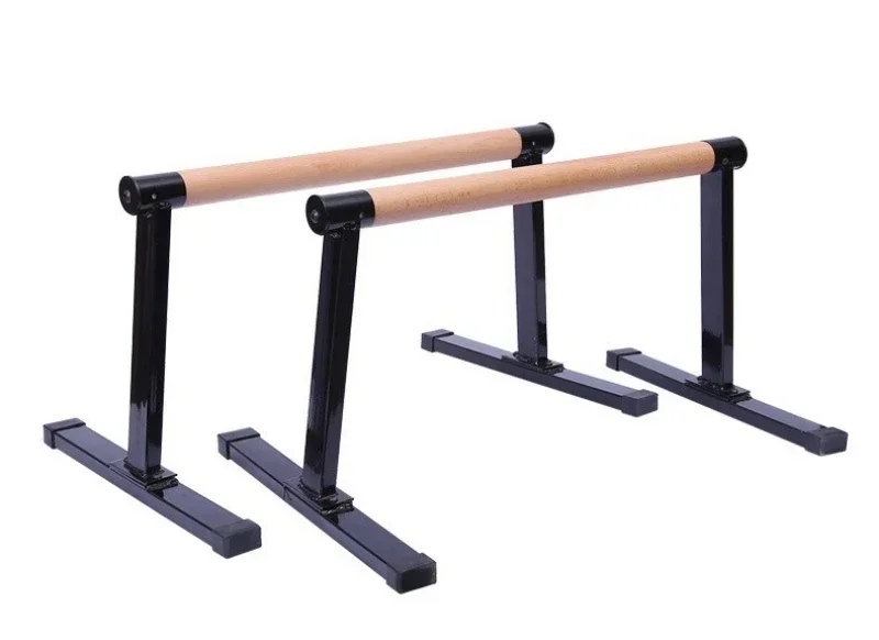 Gym Fitness Parallel Bars Wooden Steel Push Up Handstand Rod Bracket Rack Weight Muscle Training Grip Handle Exercise Equipment