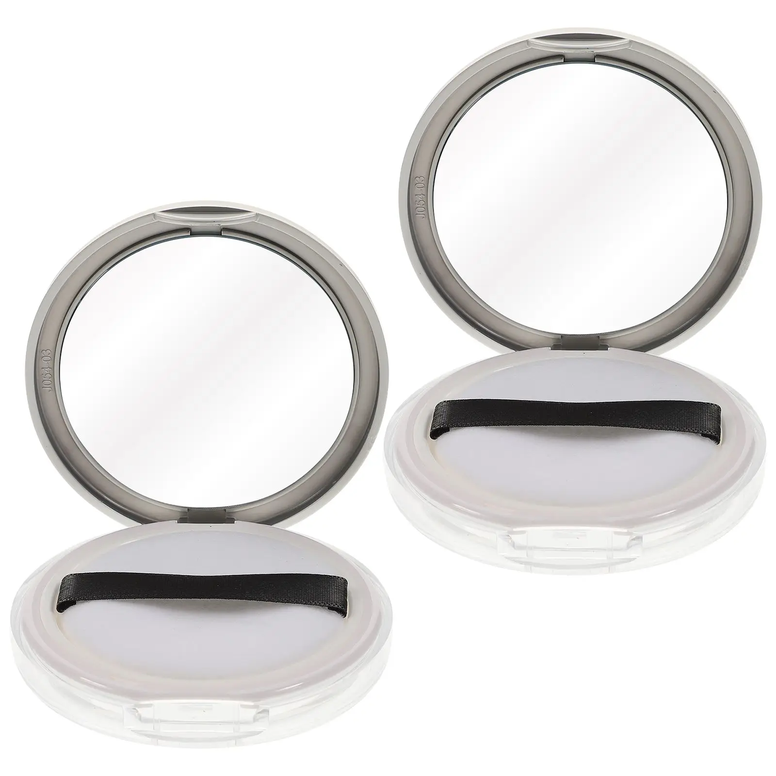 

2 Pcs Dispenser Loose Powder Box Man Cosmetic Case Plastic Travel Container